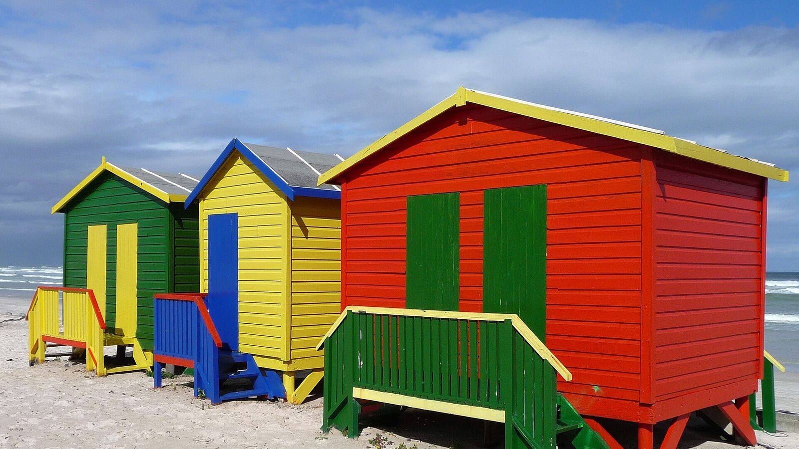 De kleurrijke strandhuisjes van Muizenberg aan False Bay