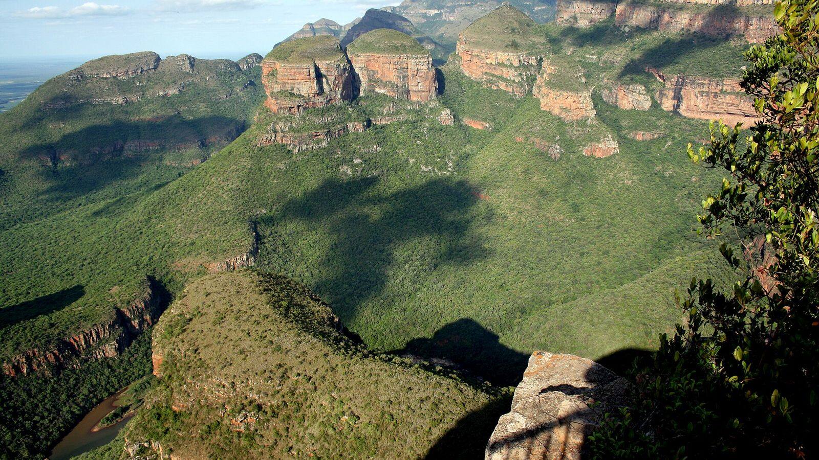 De Three Rondavels boven de Blyde River Canyon
