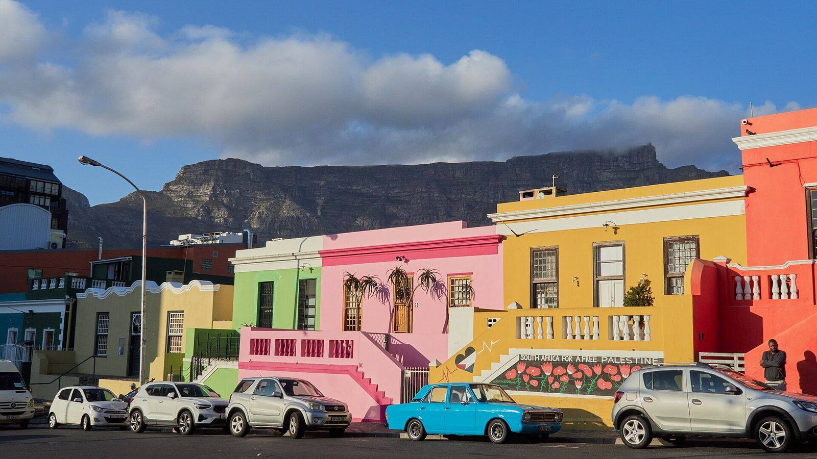 Kleurrijke huizen in de Kaapse wijk Bo-Kaap